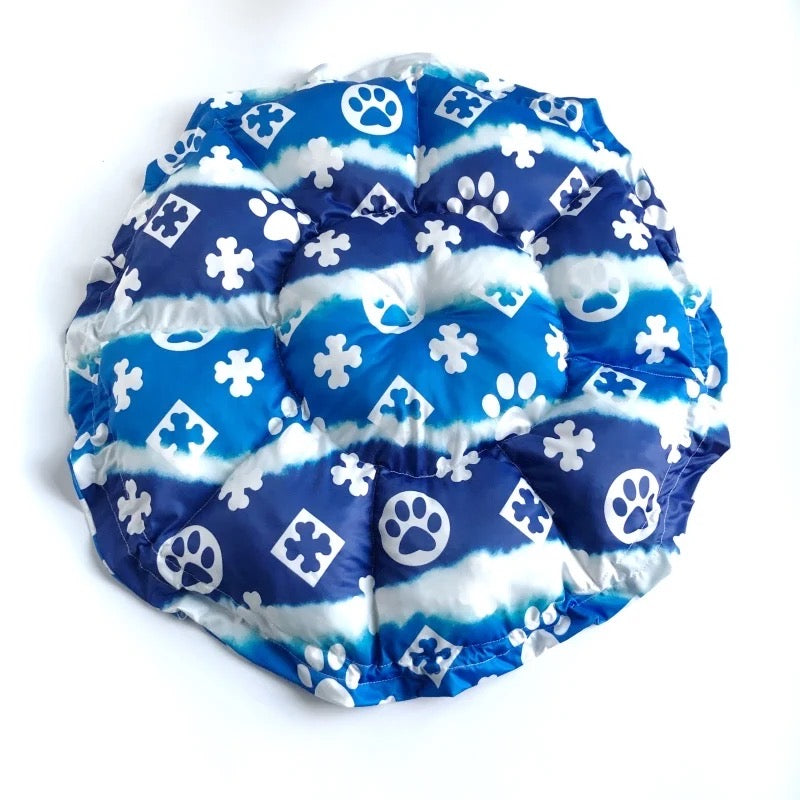 Plush Blue Pet Bed