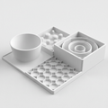 Dining Station™ for Cats & Small Dogs | Slow Feeder, Lick Mat & Water Bowl