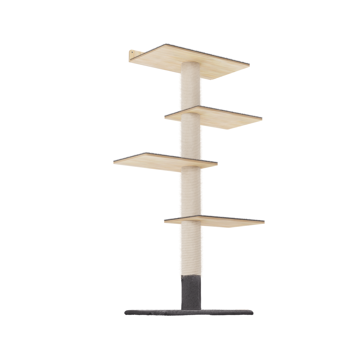 72-Inch Wall-Mounted Cat Tower