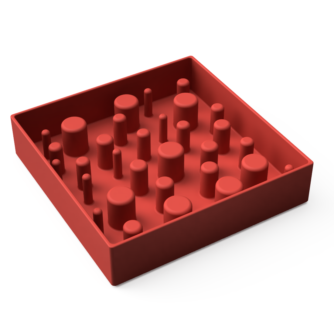 Square Slow Feeder Bowl for Dogs & Cats | Non Slip Interactive Feeding Bowl