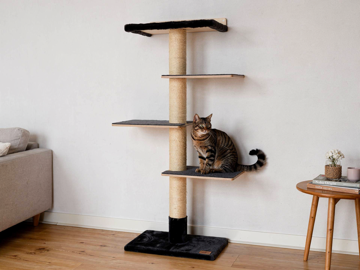 72-Inch Wall-Mounted Cat Tower
