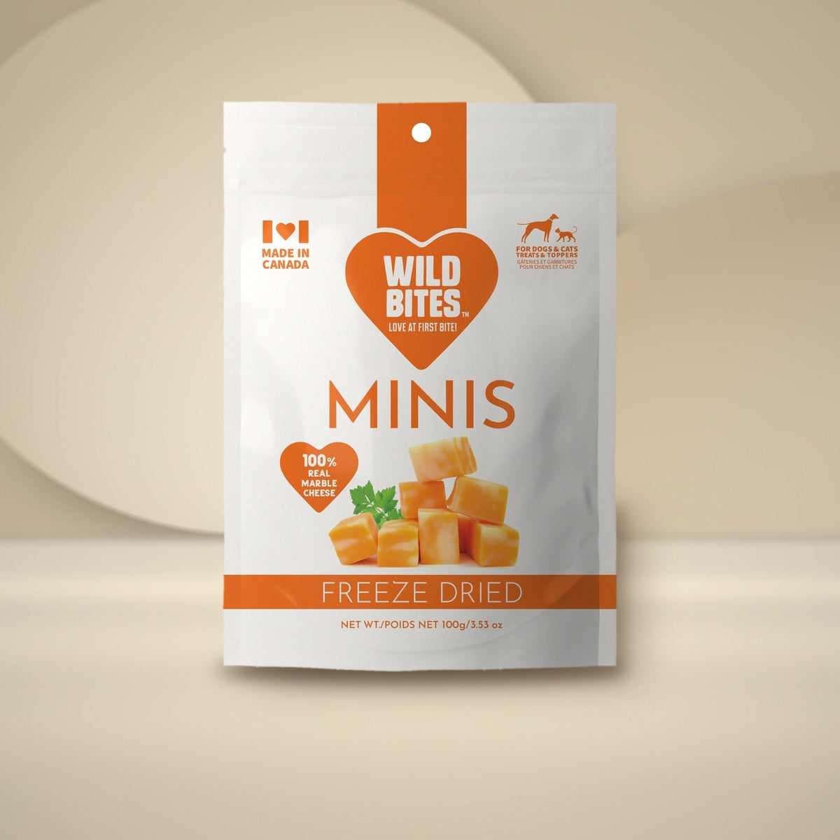 Wild Bites freeze-dried marble cheese minis
