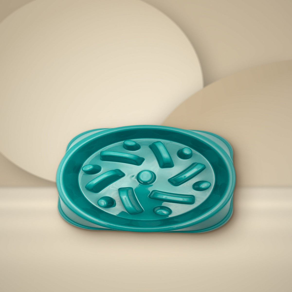 Anti-gulp slow feeder dog bowl