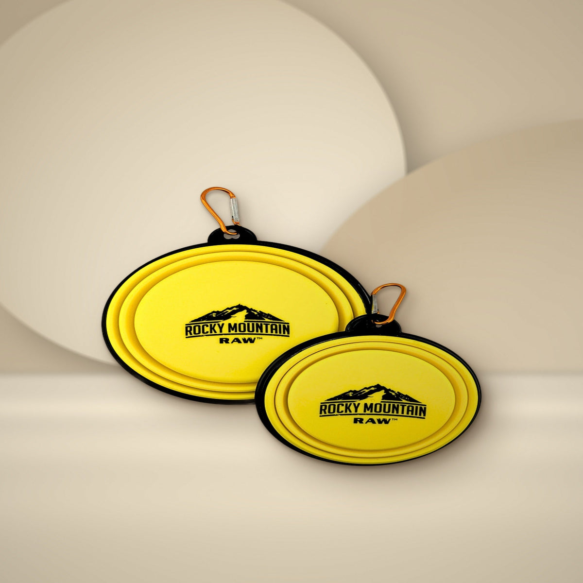 YELLOW foldable dog bowl set